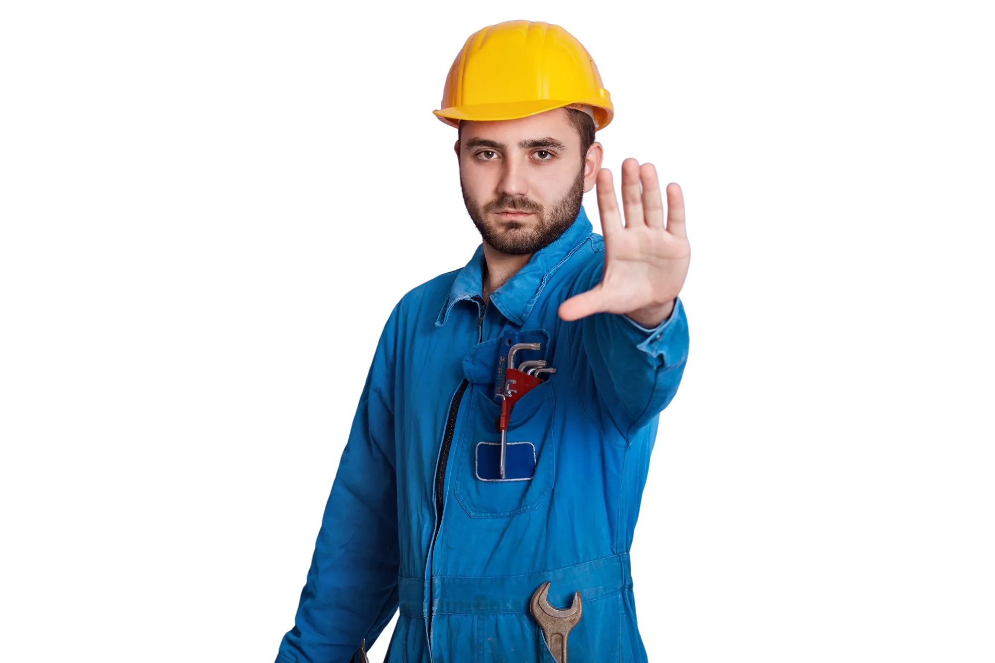 Operaio con casco di sicurezza, sicurezza sul lavoro